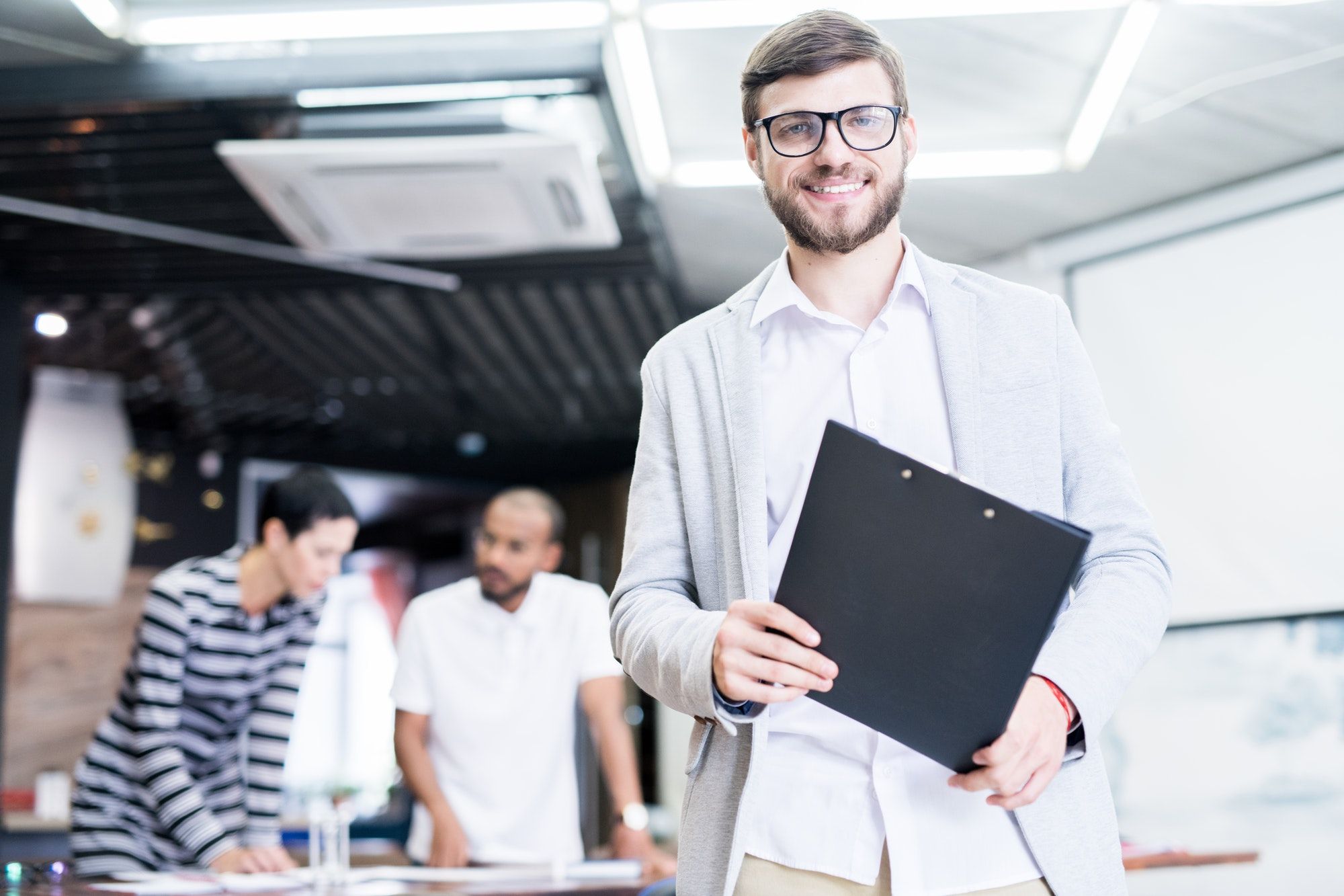 Successful manager at office
